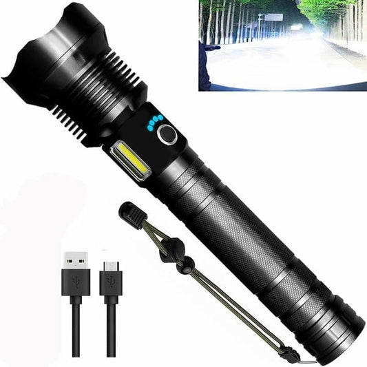 🔥LAST DAY SALE 49% OFF🔥 -LED Rechargeable Tactical Laser Flashlight 90000 High Lumens